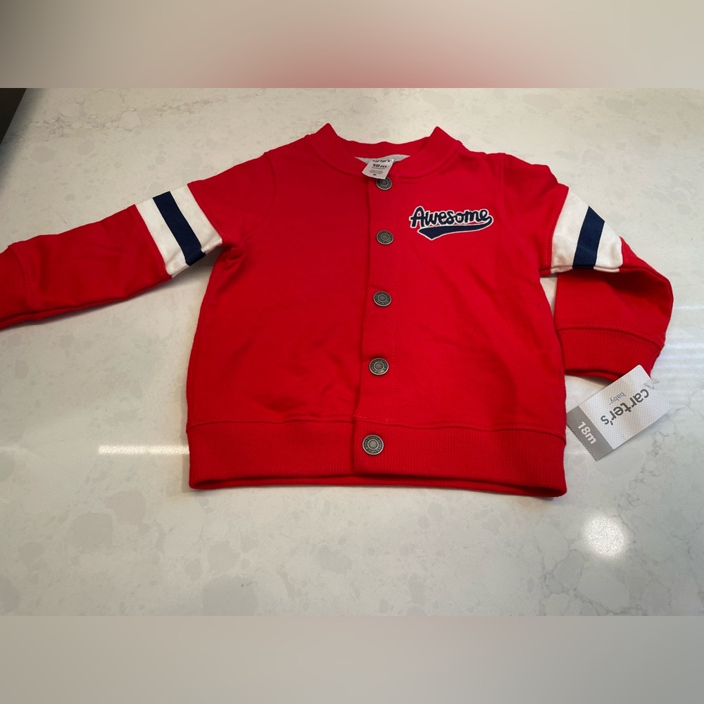 Carters Infant Varsity Redβ Jacket Size 18 Months